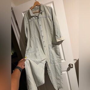 We The Free Light Blue Denim Margarita Jumpsuit Size M NWT